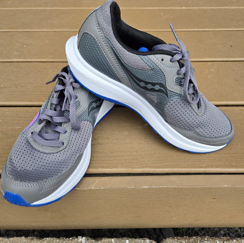 Saucony Cohesion 16 Running Shoes Gray Purple Womens US Size 9.5 - Picture 4 of 6